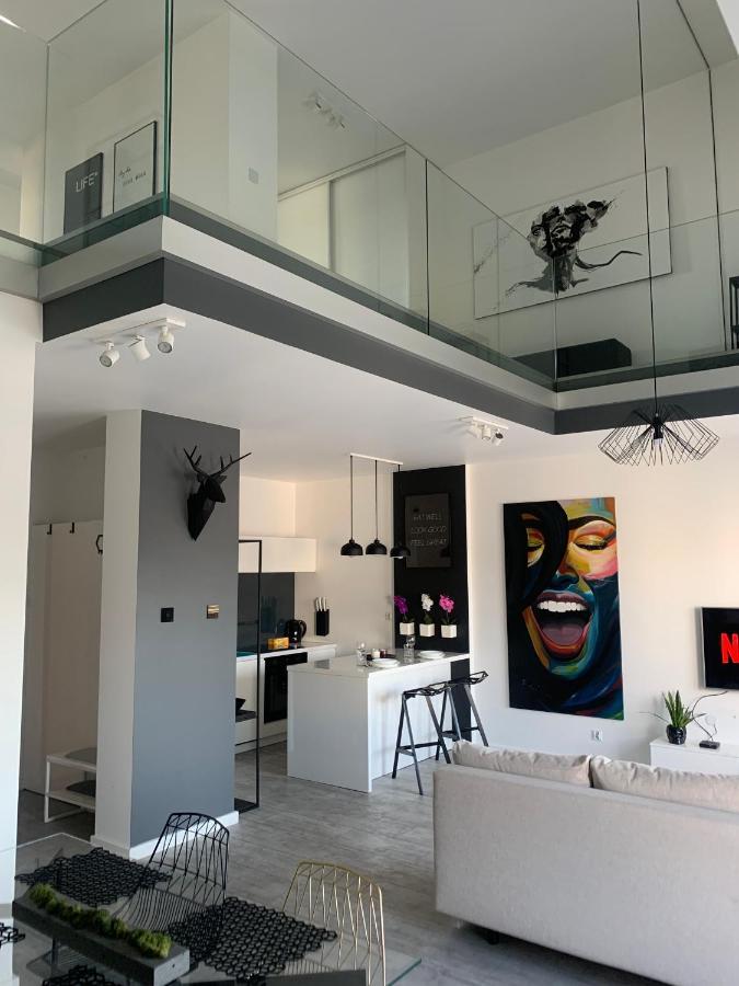 Two-Levels Penthouse With A Garden In The City Center Lägenhet Łódź Exteriör bild